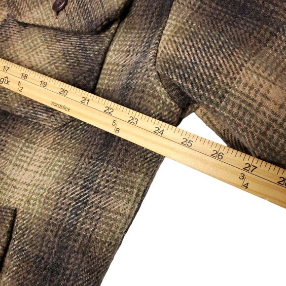 Vintage DASH CLASSICS Jacket Mens Large Beige Plaid Flannel Shacket Quilted Hunt - Picture 3 of 11